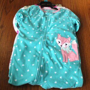 Carter's Youth Toddler 2-Pack Loose-Fit Warm Fleece Footed Pajamas Size 4T NWOT